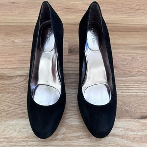 CALVIN KLEIN | Odette Black Suede 3 Inch Heels Pumps | Size 8M